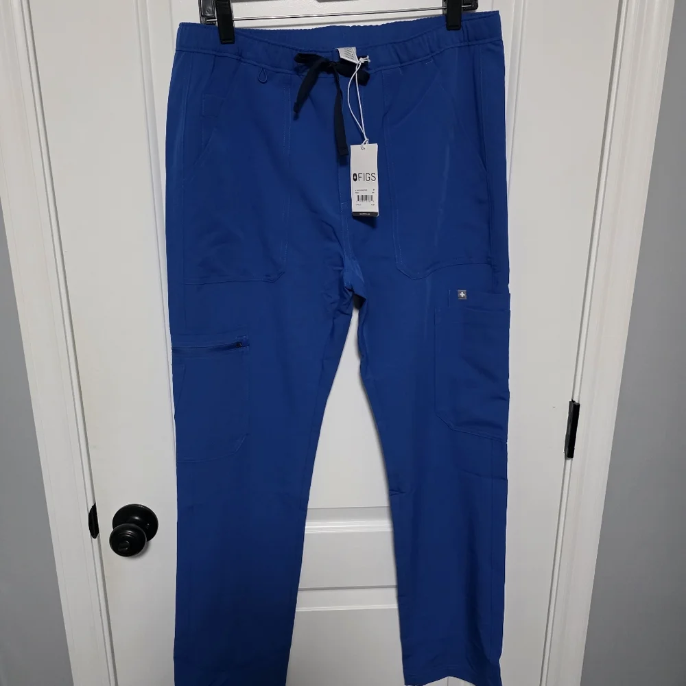 Figs Cairo Cargo Pants Scrubs Blue Medium NWT!